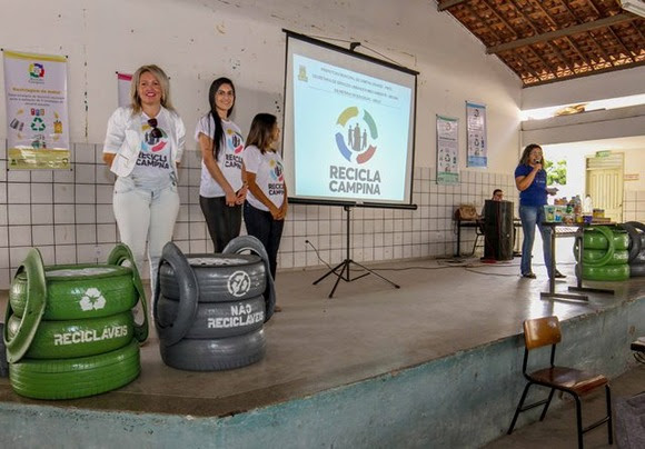 Recicla Campina desenvolve atividade de educação ambiental em escola no bairro do Catolé