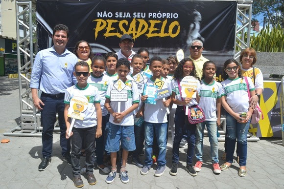 Praça da Bandeira recebe comando educativo e ações de cidadania do movimento  Maio Amarelo