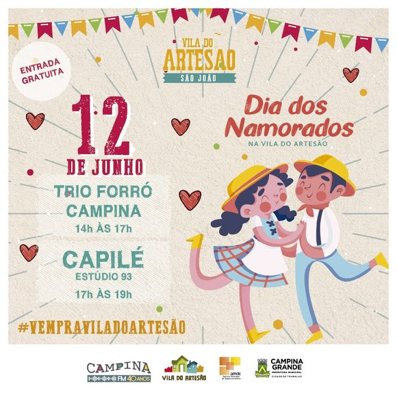 Vila do Artesão terá programação especial para o Dia dos Namorados
