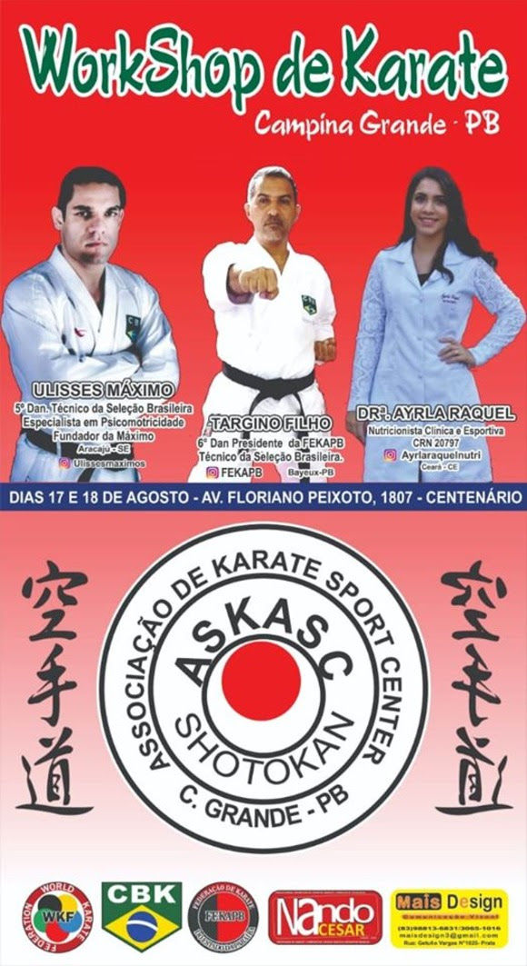 Workshop de Karatê será realizado neste  fim de semana em Campina Grande