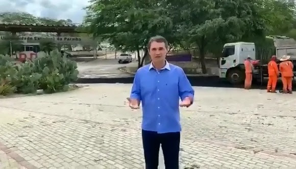 Romero vistoria asfaltamento nas principais vias de acesso à UEPB, FAP e Dona Lindú, em Bodocongó