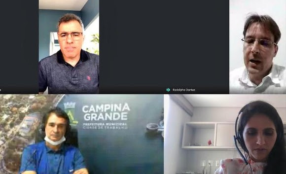 Vídeoconferência: Romero usa diálogo e dados técnicos para manter medidas de isolamento social horizontal em Campina Grande