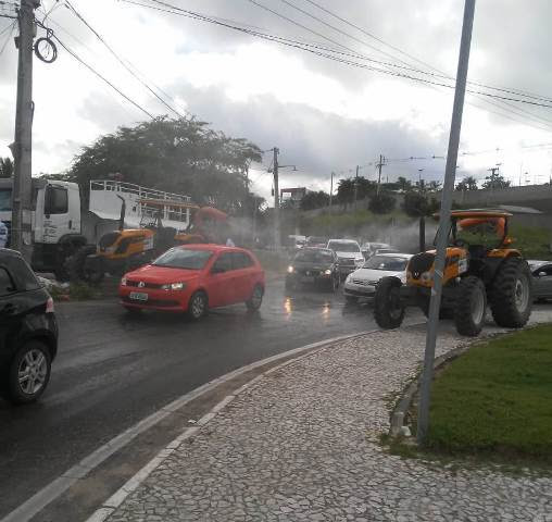 Brigada de Higienização da Sesuma atua em uma das entradas de Campina Grande na manhã desta quarta-feira