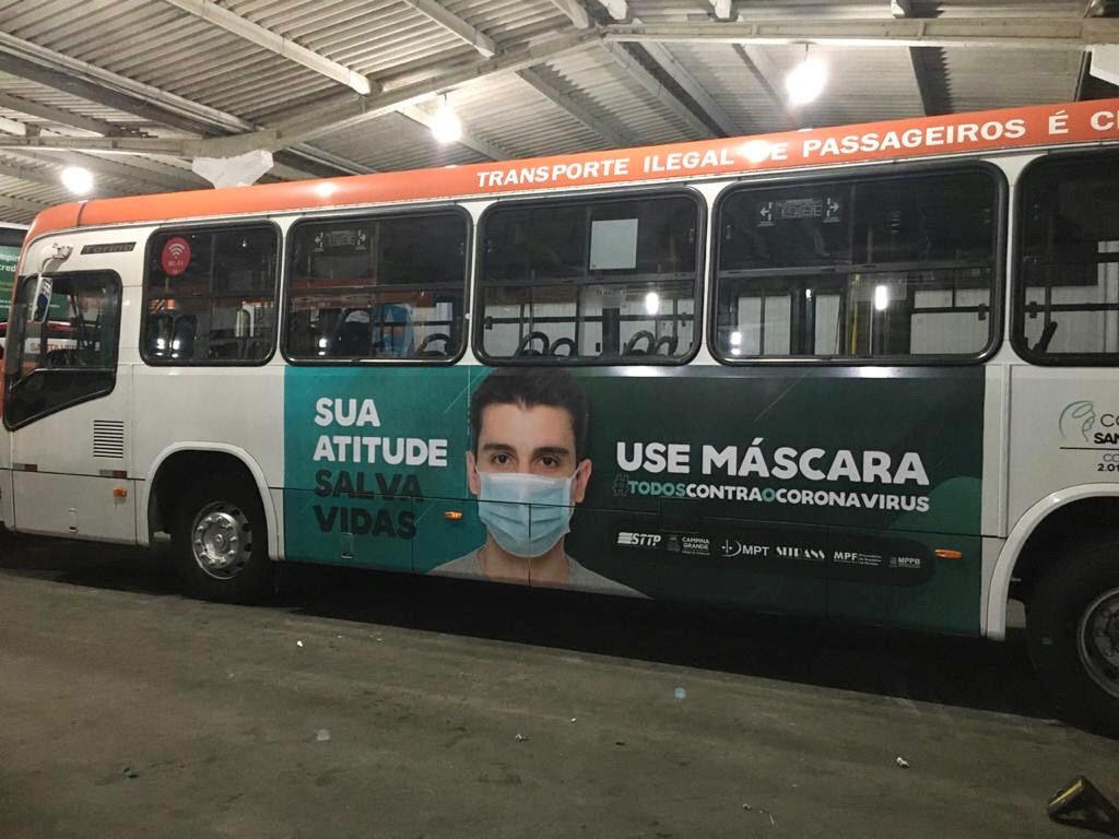 Sua Atitude Salva Vidas: Campanha da STTP e Sitrans foca passageiro no uso de máscara dentro do transporte coletivo