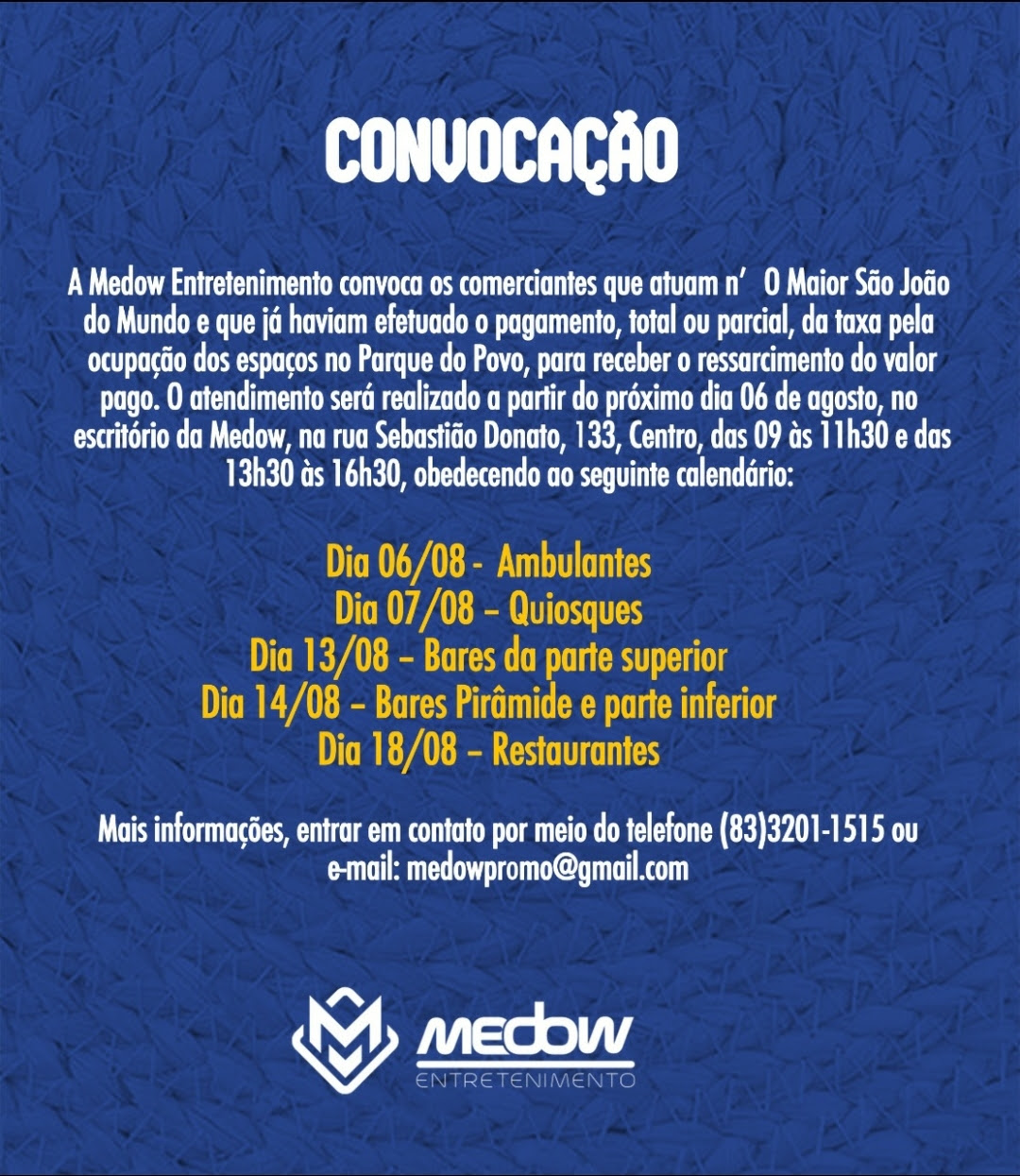 CONVOCAÇÃO – São João
