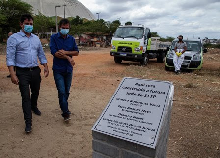 Romero lança pedra fundamental da nova sede da STTP, da  fábrica de semáforos e da Central Integrada de Monitoramento