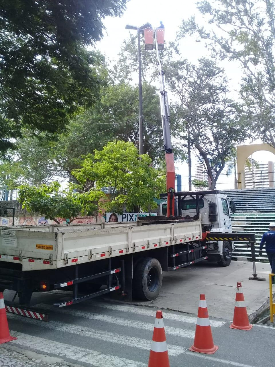 Parque da Criança passa por manutenção  nas quadras e parte elétrica