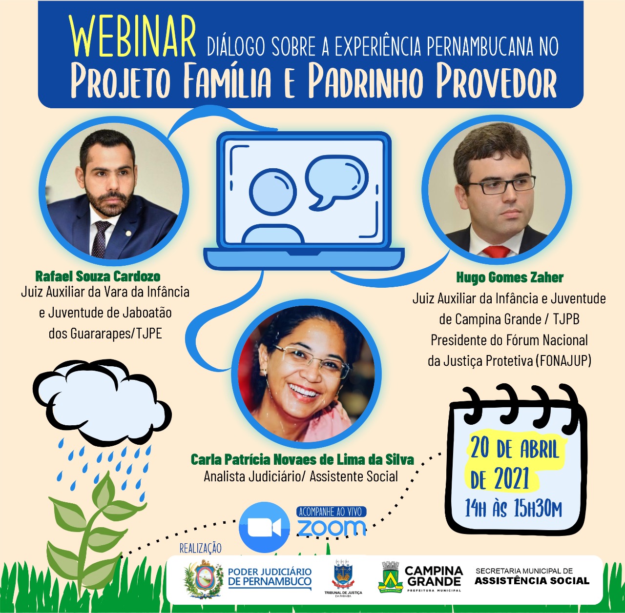 Projeto Família e Padrinho Provedor: Semas e Vara da Infância e Juventude promovem Webinar para discutir uso de imagens de crianças e adolescentes nas redes sociais para facilitar a adoção