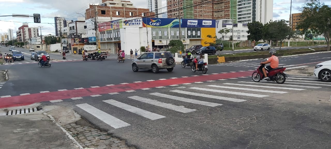 STTP finaliza implantação da sinalização horizontalde toda extensão da Avenida Noujaim Habib no Catolé