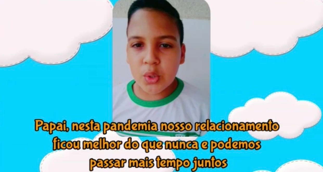 Dia dos pais: Em inglês, estudantes da rede municipal falam sobre relação com os pais durante a pandemia