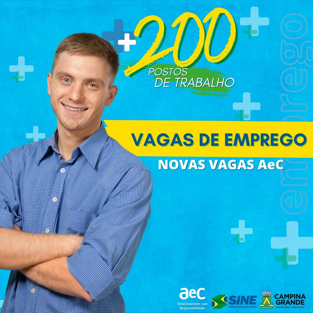 Parceria entre PMCG e empresa AeC abre 200 novas vagas de trabalho em Campina Grande
