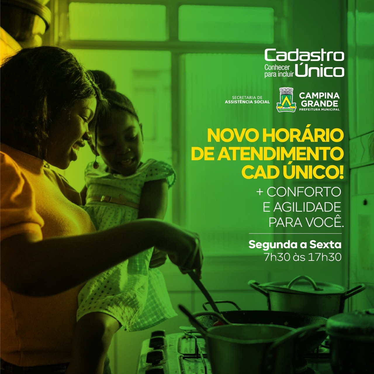 Prefeitura de Campina amplia horário de atendimento à população através do Cadastro Único, para benefícios