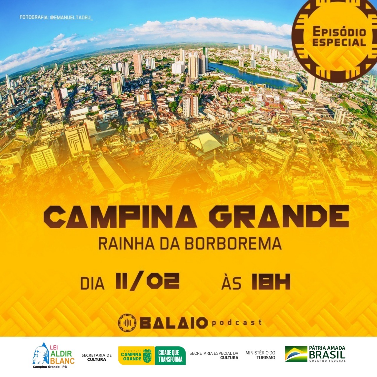 Prefeitura de Campina Grande lança episódio de podcast em contrapartida da Lei Aldir Blanc
