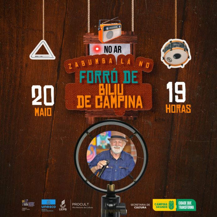 Zabumba Lá no Forró de Biliu de Campina acontece nesta sexta-feira no Teatro Municipal