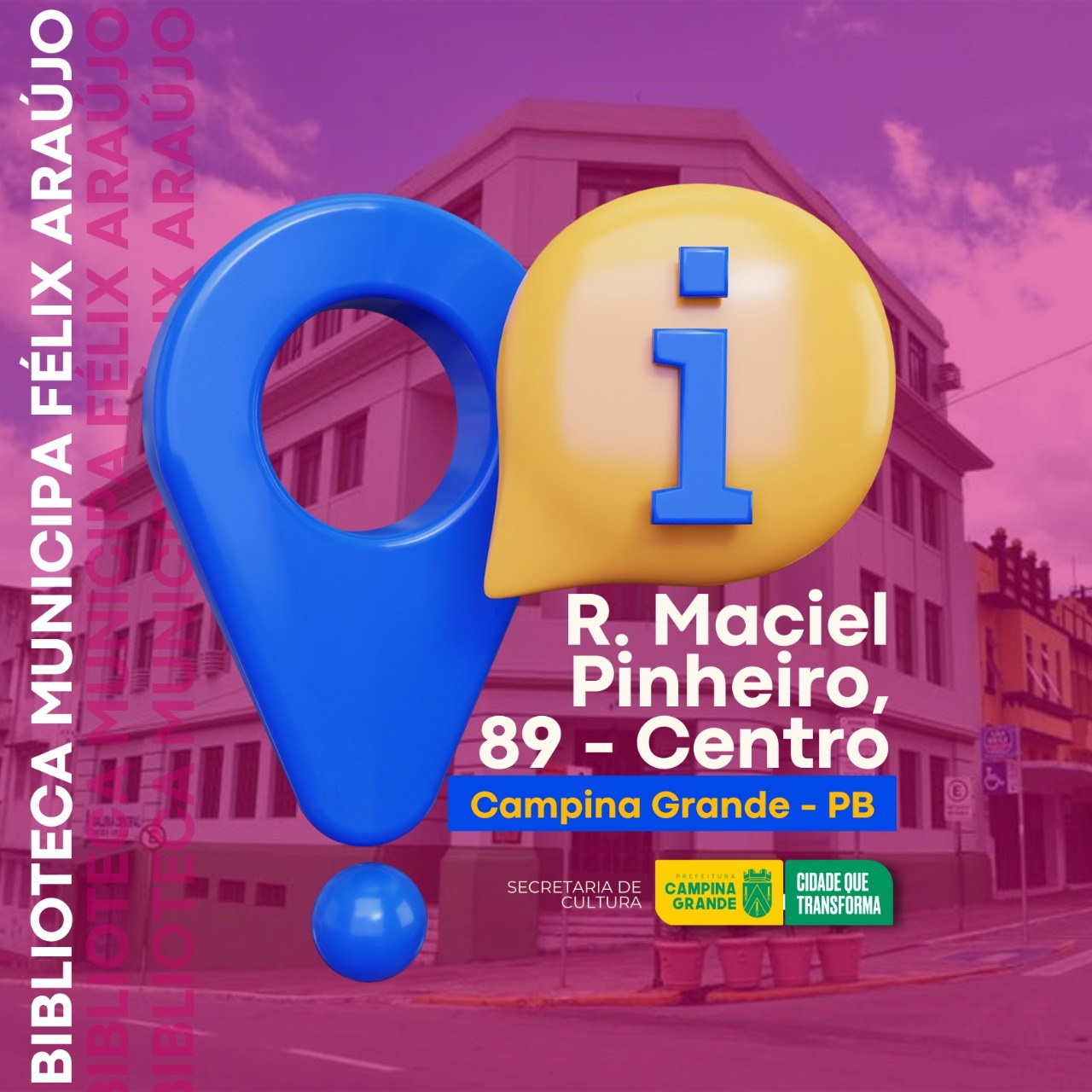 Em pleno funcionamento, Biblioteca Municipal Félix Araújo possui acervo de mais de 11 mil obras literárias