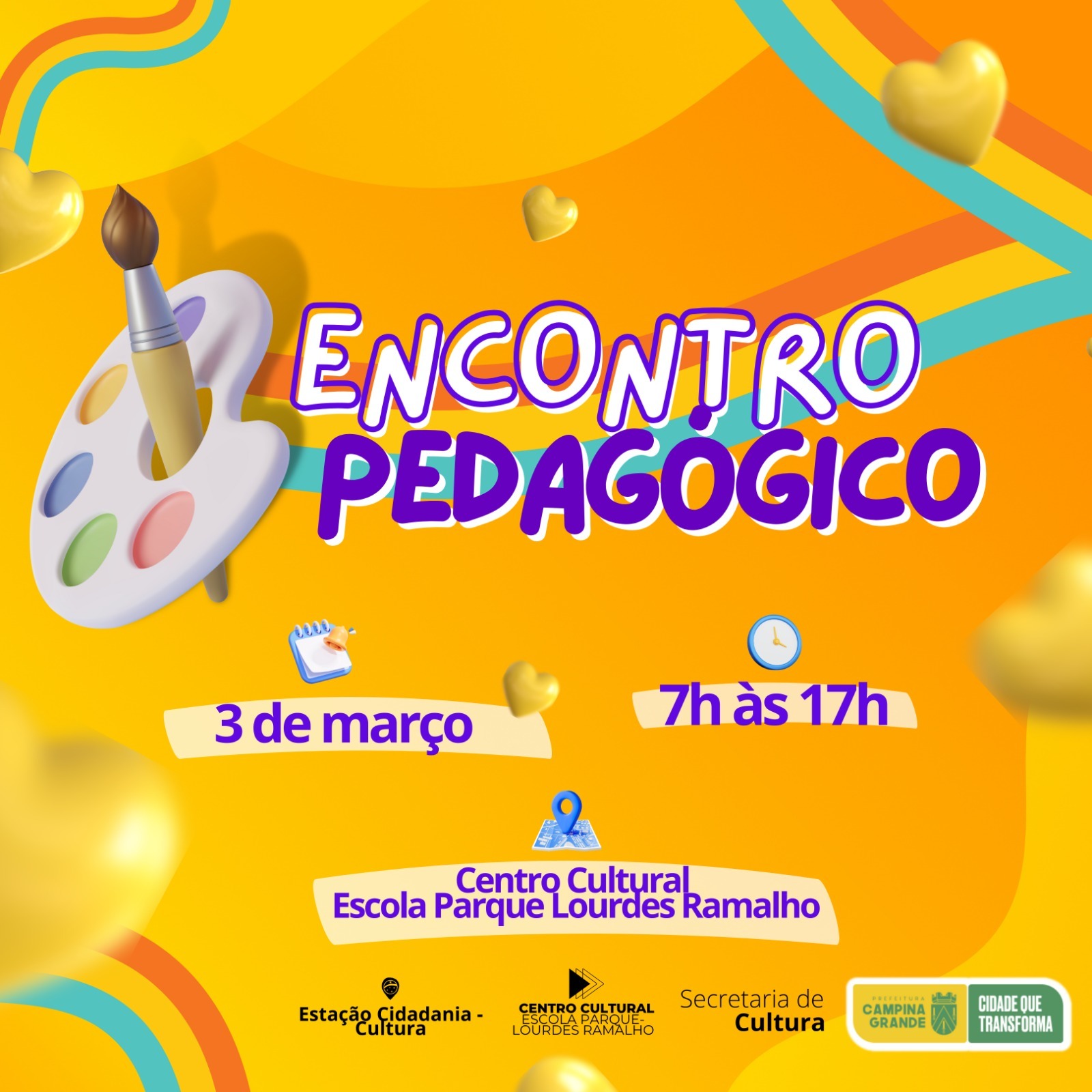 Prefeitura de Campina Grande realiza Encontro Pedagógico da arte-educação nesta sexta-feira