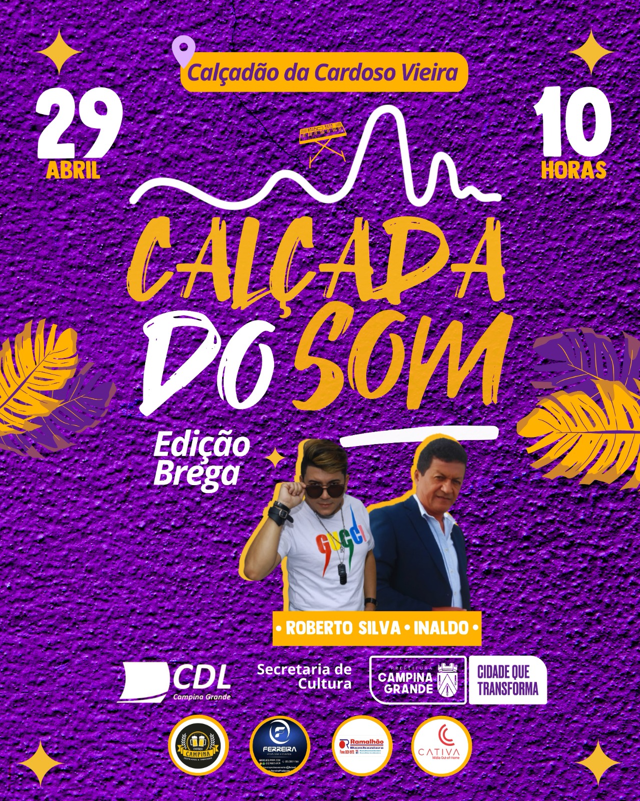 Calçadão da Cardoso Vieira recebe Edição Brega do projeto Calçada do Som ainda em abril