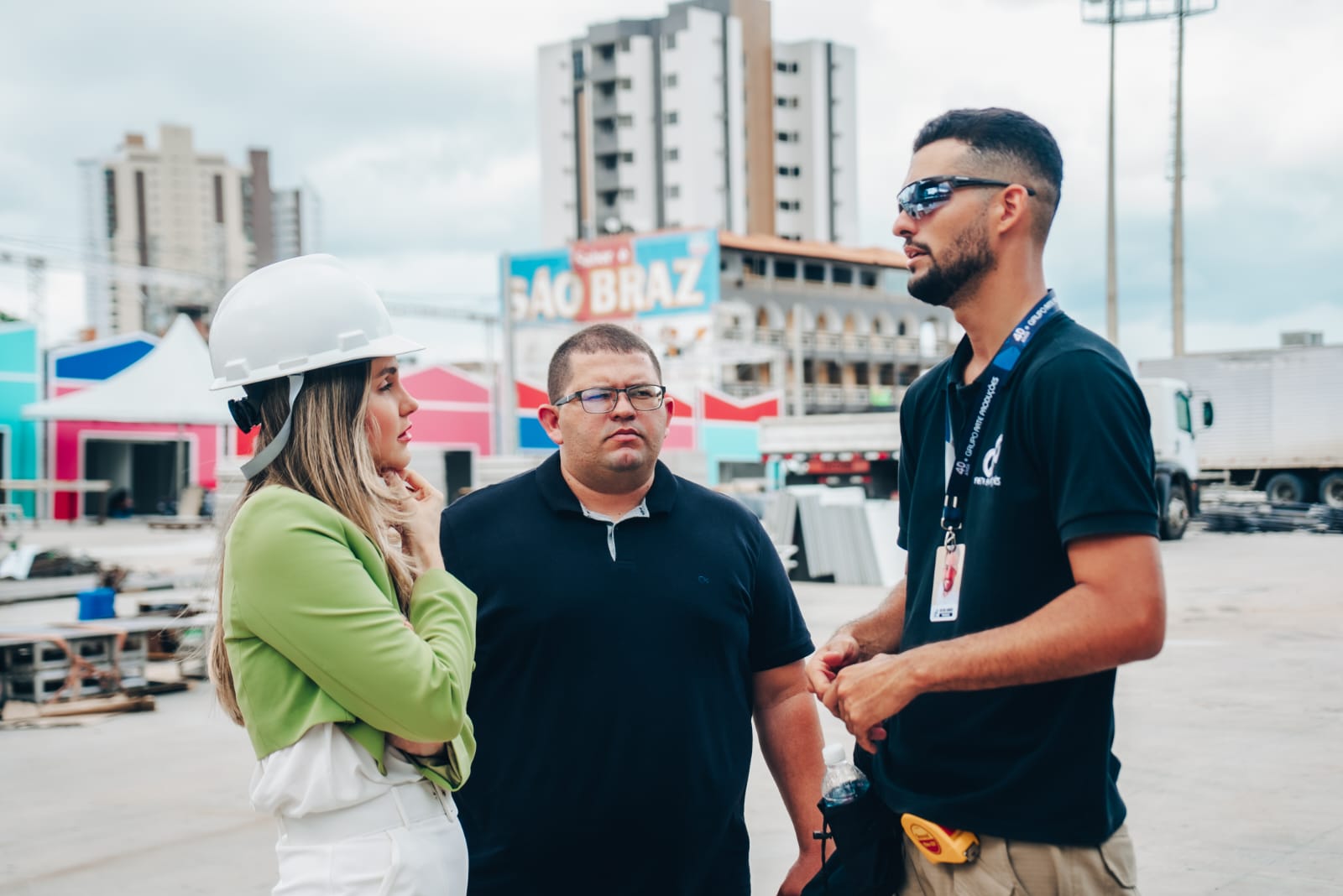 Primeira-dama visita o Parque do Povo e confere execução do projeto de acessibilidade d’O Maior São João do Mundo