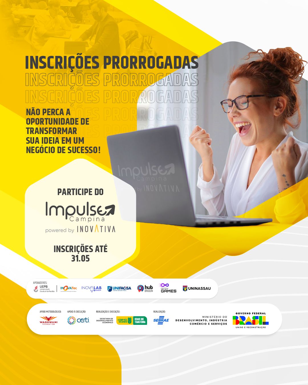 Inscrições para o Impulse Campina Power by Inovativa são prorrogadas até 31 de maio