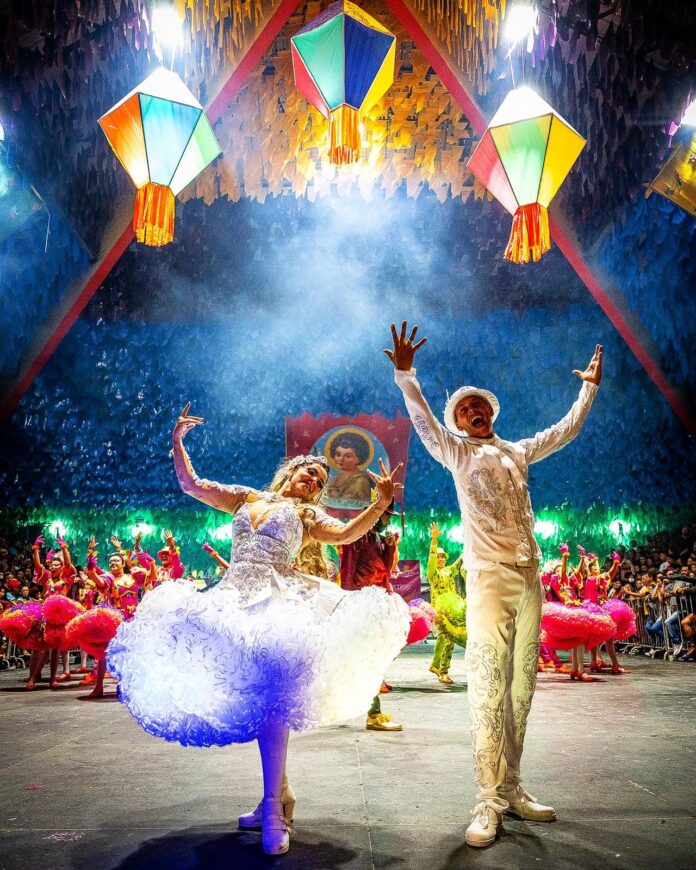 Lindos espetáculos marcam a primeira etapa do Festival de Quadrilhas Juninas na Pirâmide do Parque do Povo