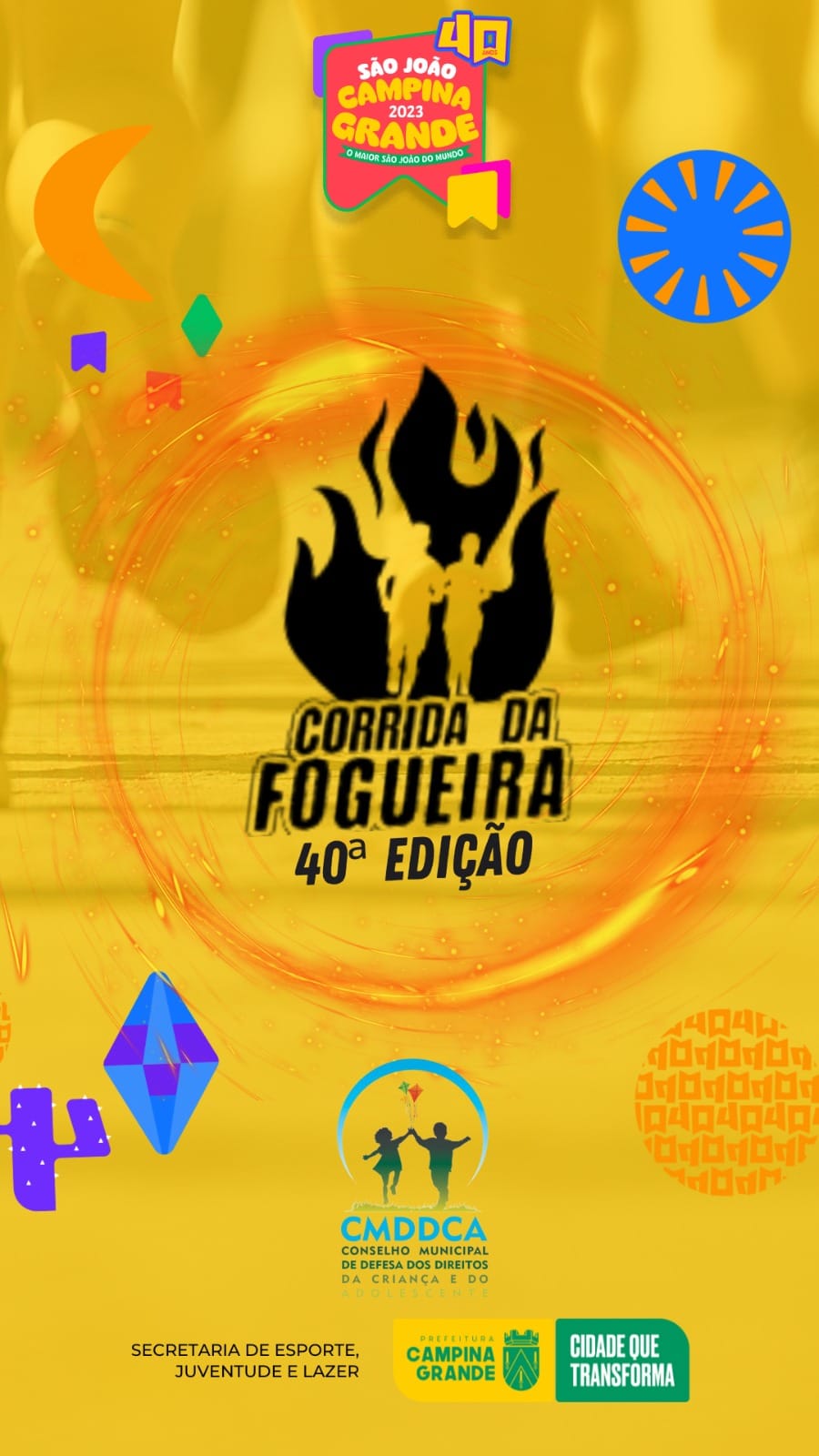 Kits para a Corrida 4ª Corrida da Fogueira serão entregues nesta sexta e sábado. No Shopping Luiza Mota