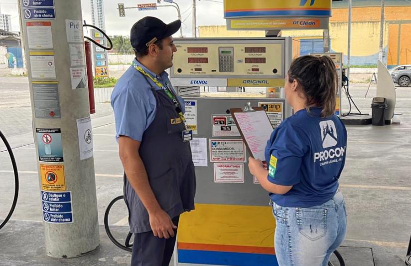 Preço do litro da gasolina apresenta variação de 4% entre postos e já pode ser encontrado a R$ R$ 5,48 em Campina Grande, aponta Procon Municipal