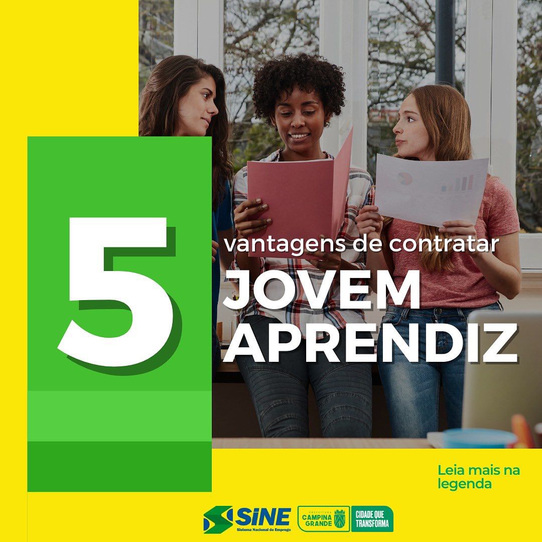 Sine Municipal destaca 5 vantagens em contratar um Jovem Aprendiz para sua empresa