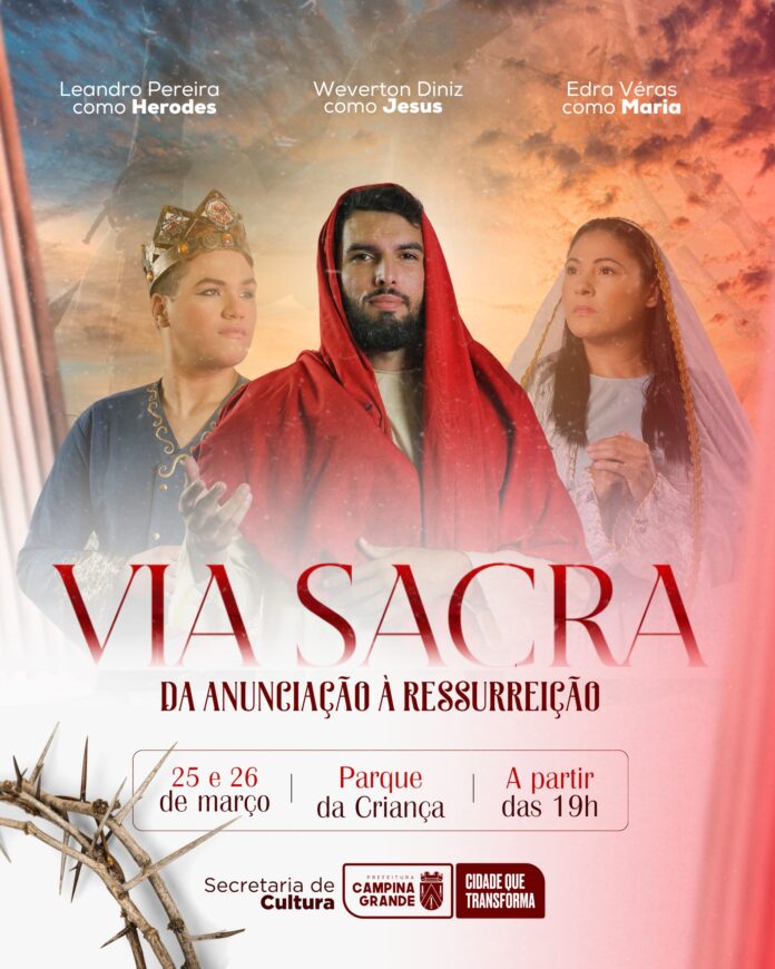 Paixão de Cristo: Prefeitura de Campina Grande anuncia espetáculo a céu aberto no Parque da Criança