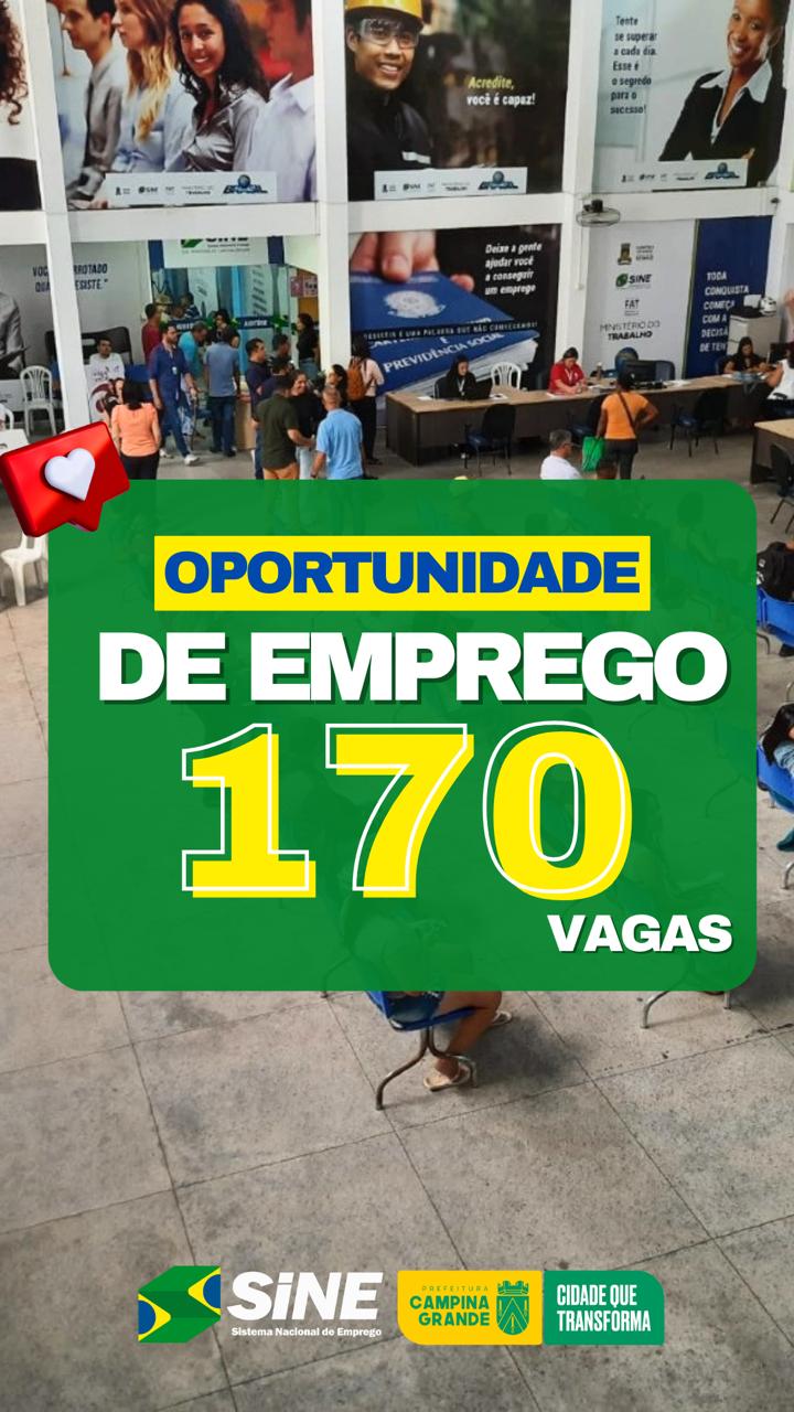 Parceria entre Sine Municipal e Nexct Orbitall oferta 170 vagas para contratação imediata