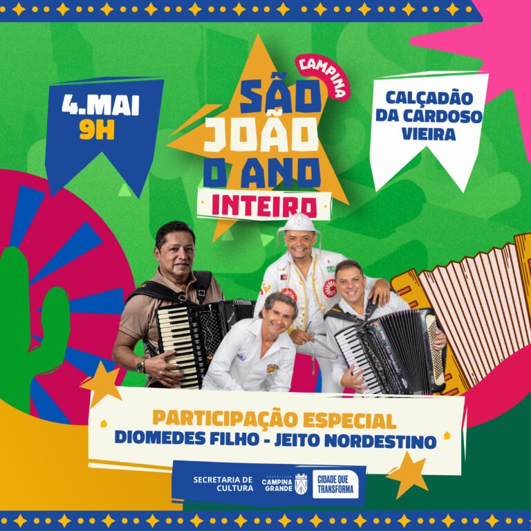 Projeto “Campina, São João o Ano Inteiro” será lançado no próximo sábado, com shows de forró e feira de artesanato