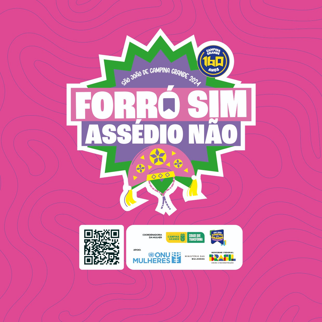 Prefeitura de Campina Grande lança campanha “Forró Sim, Assédio Não” de combate a violência contra mulher no Maior São João do Mundo 2024