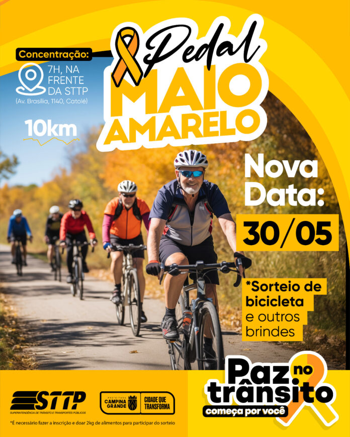 STTP define data para realização do Pedal de encerramento do Maio Amarelo