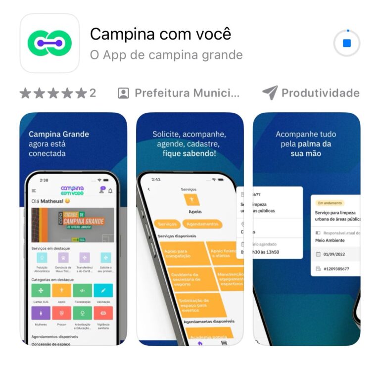 Campina com Você: Serviços de saúde são os mais utilizados no aplicativo e usuários dão nota máxima em avaliação