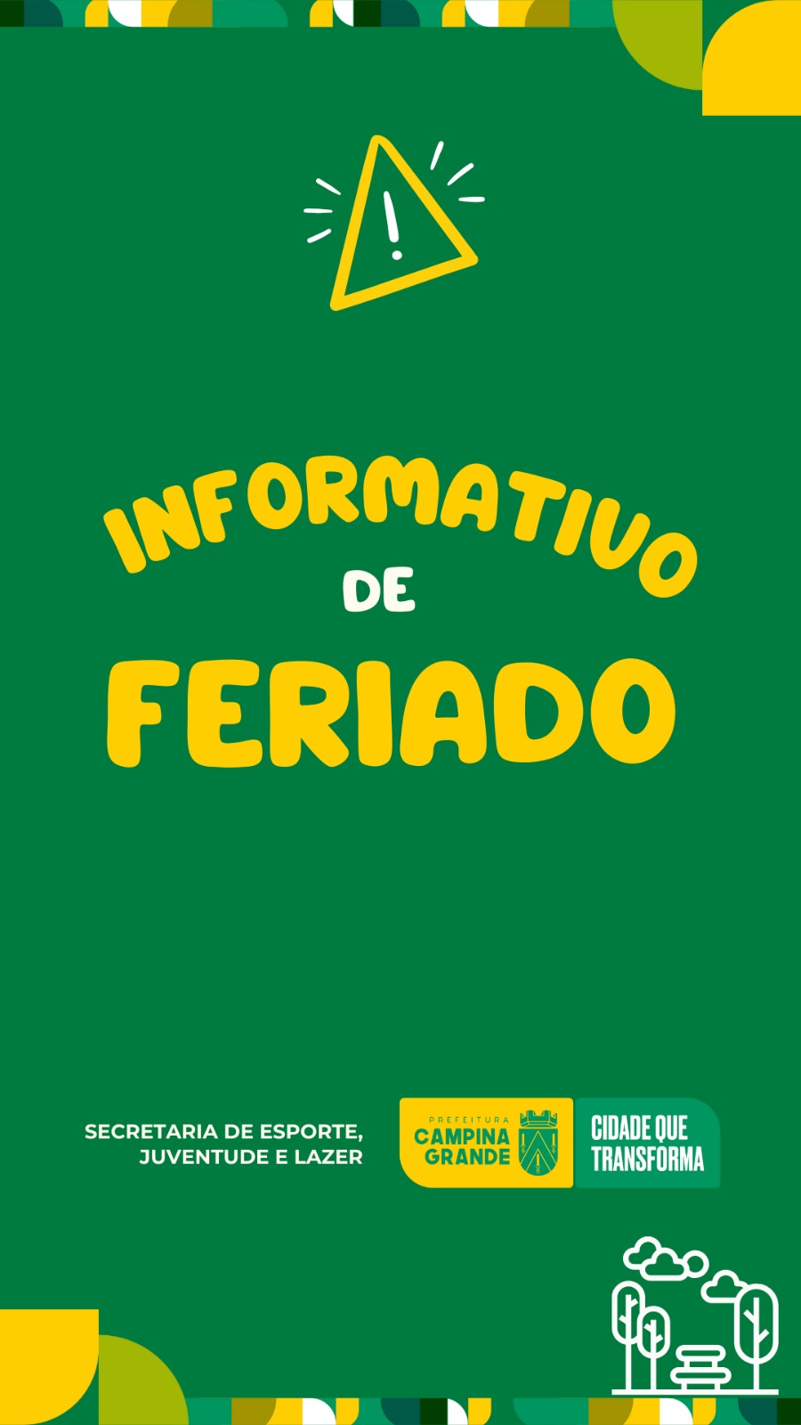 COMUNICADO – SECRETARIA DE ESPORTES, JUVENTUDE E LAZER DE CAMPINA GRANDE