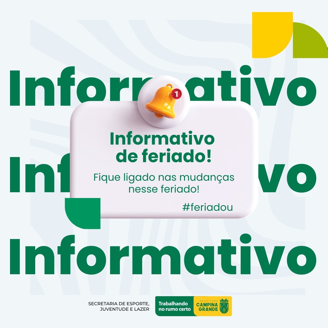 Parques de Campina Grande funcionarão em horário especial no feriado da Proclamação da República