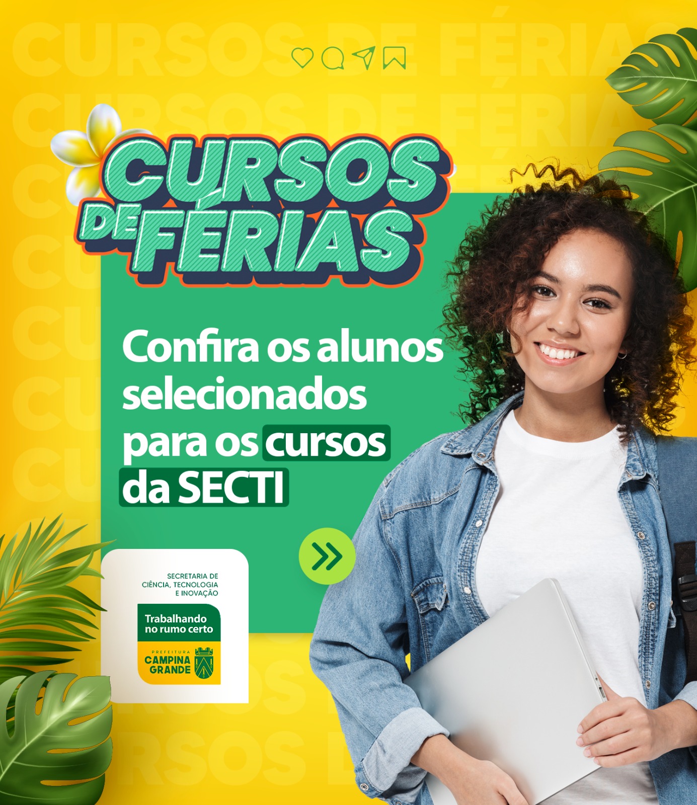 SECTI divulga lista de aprovados para cursos de férias