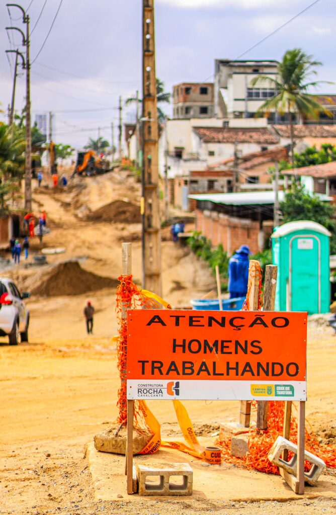 Em Campina Grande: obras da Avenida Félix Araújo atingem mais de 80% de serviços executados