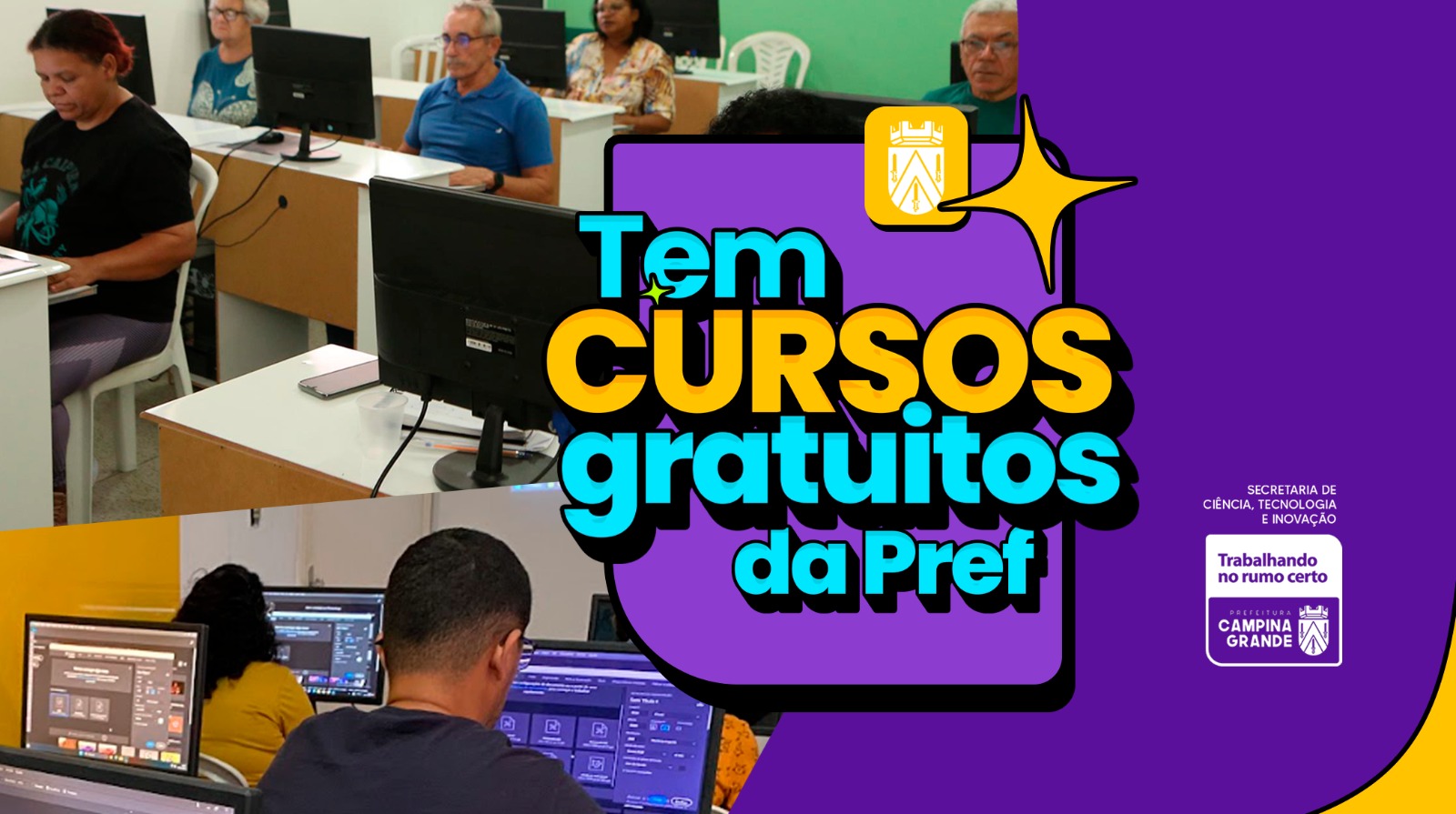 Prefeitura de Campina Grande abre vagas para cursos de base tecnológica