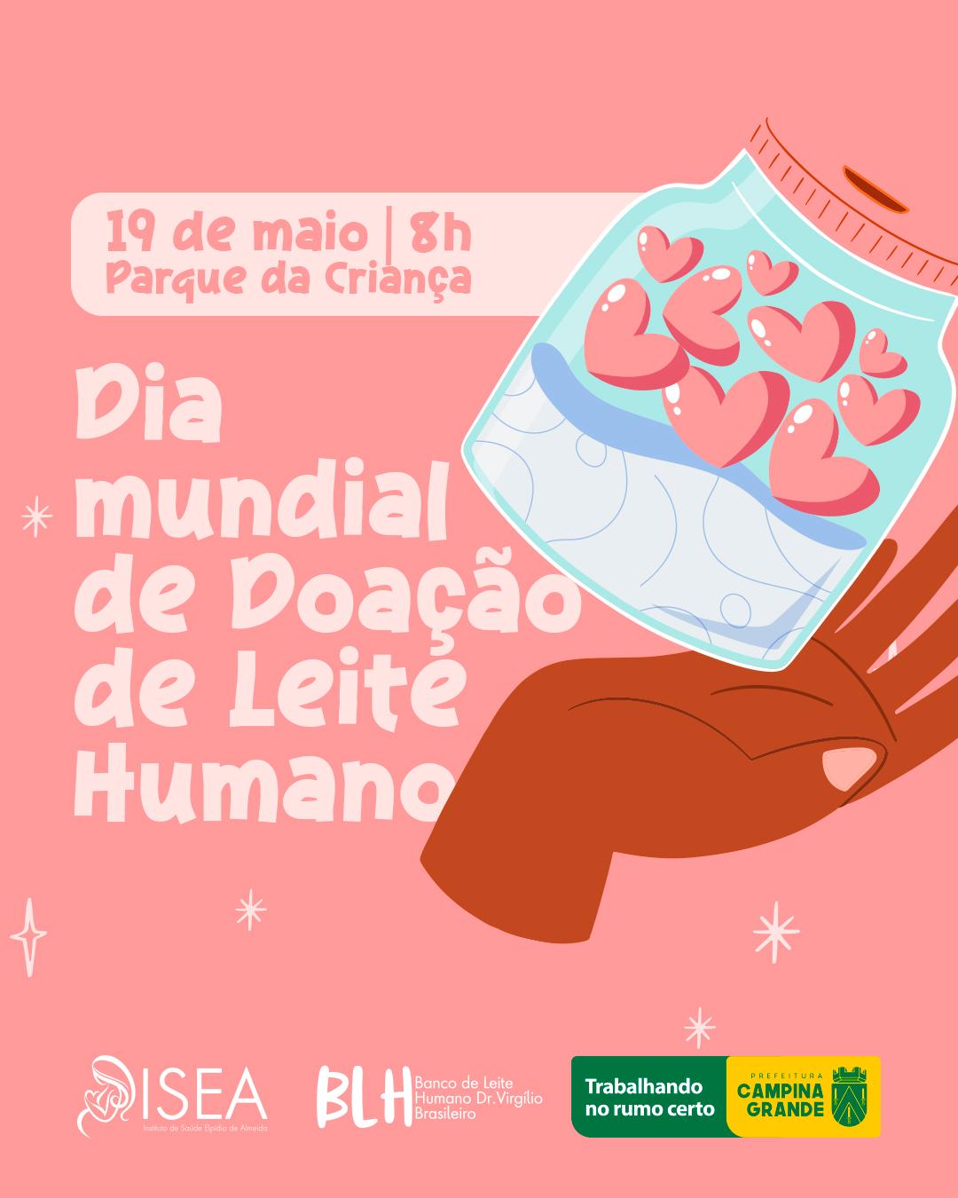 Dia e Semana Mundial de Doação de Leite Humano: Secretaria de Saúde realiza ação nesta segunda-feira