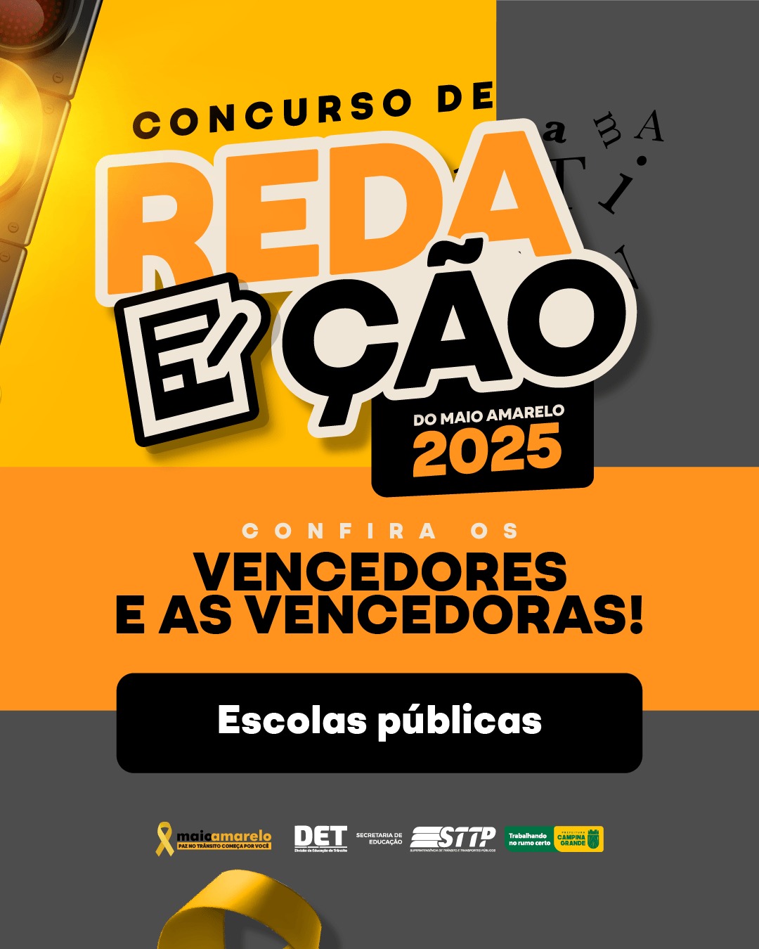 STTP divulga resultado do Concurso de Redação do Maio Amarelo edição 2025