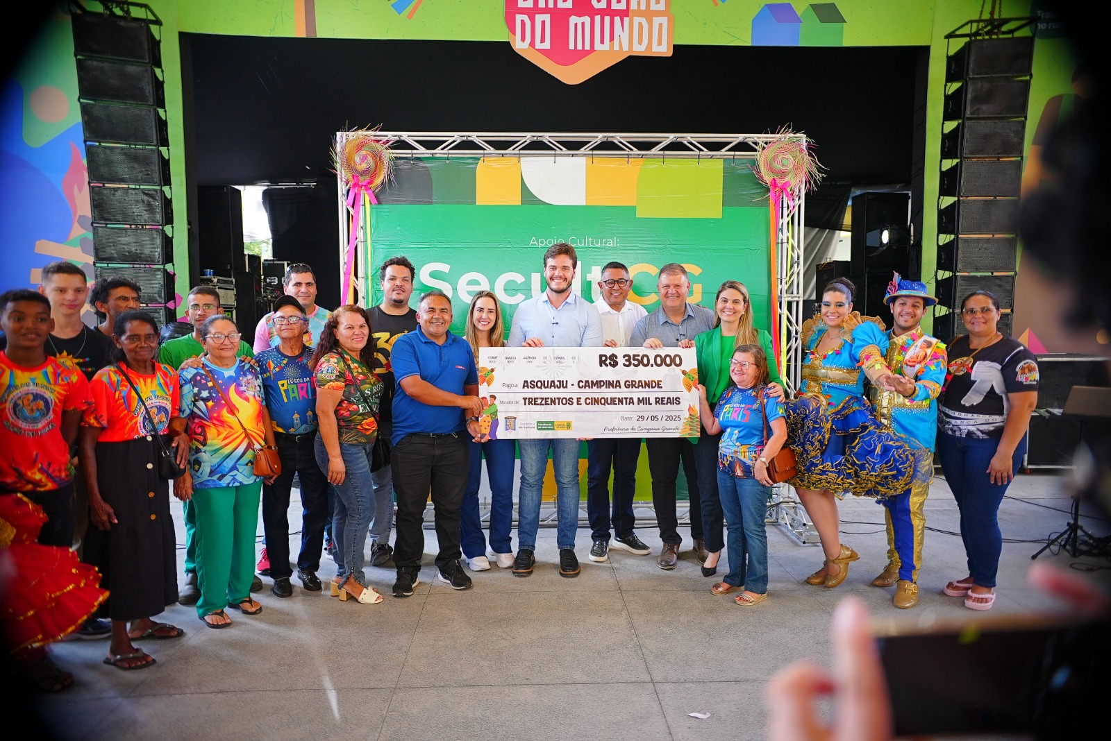 Asquaju-CG recebe repasse do maior convênio entre Prefeitura de Campina Grande e quadrilhas juninas