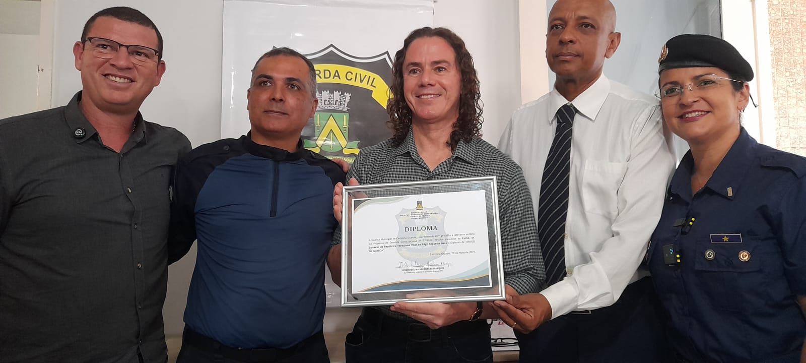 Guarda Civil Municipal homenageia o senador Veneziano Vital do Rêgo