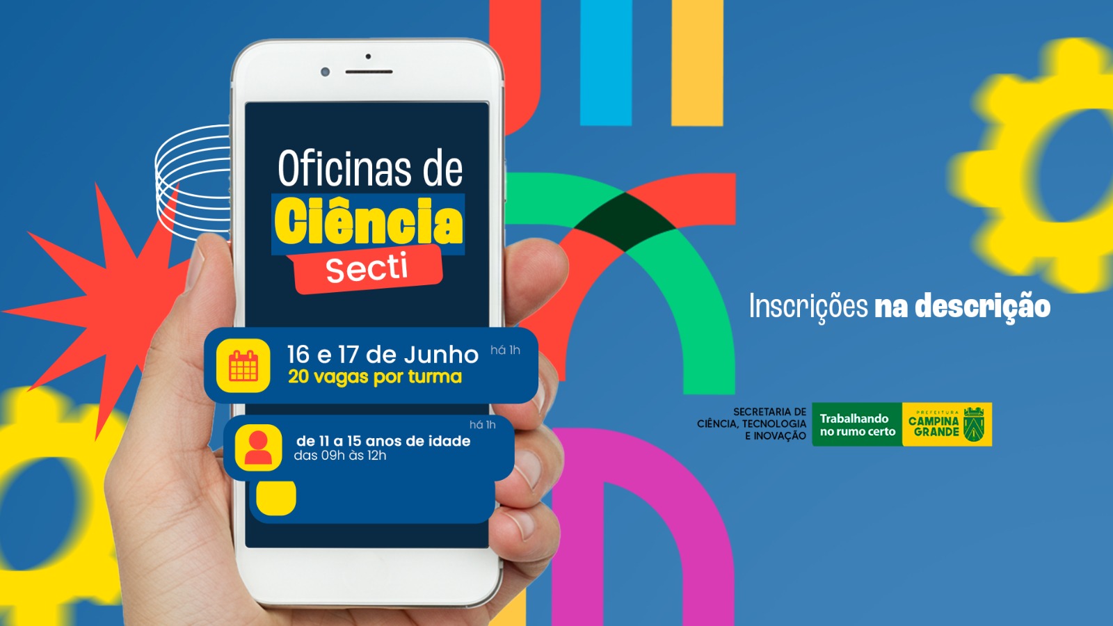 Prefeitura de Campina Grande oferece oficinas de ciência durante período junino