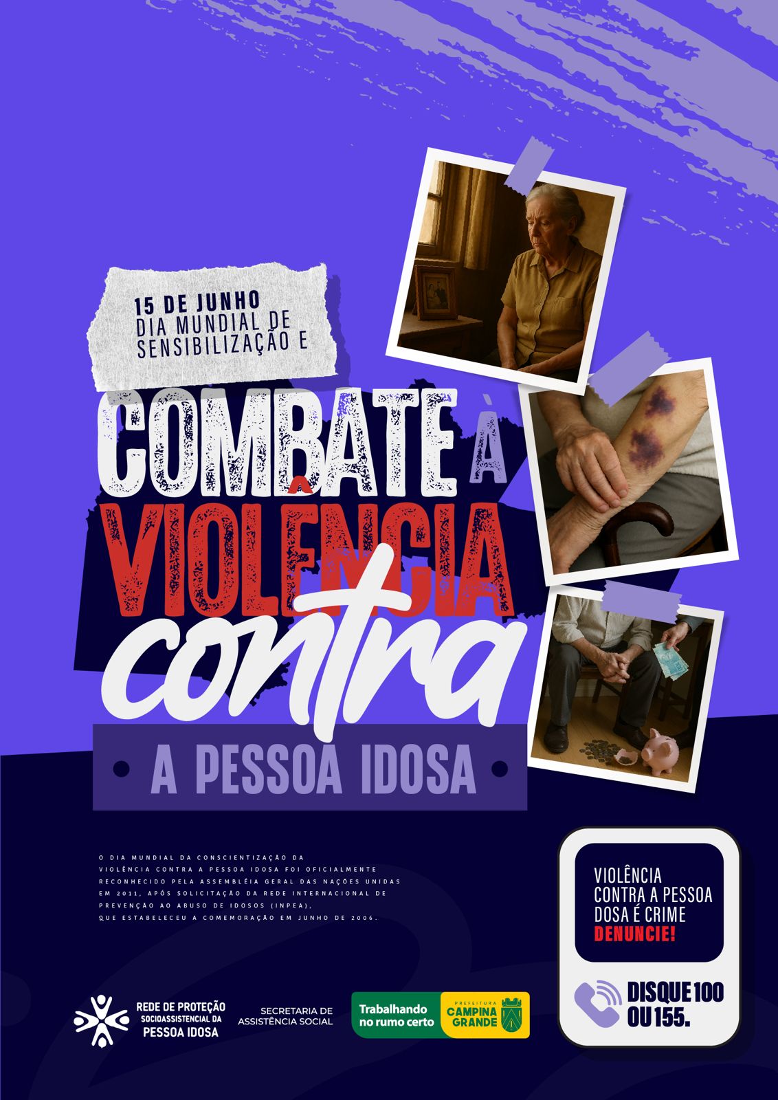 Prefeitura de Campina Grande realiza últimos preparativos para mais uma edição da Campanha de Sensibilização e Combate à Violência contra a Pessoa Idosa