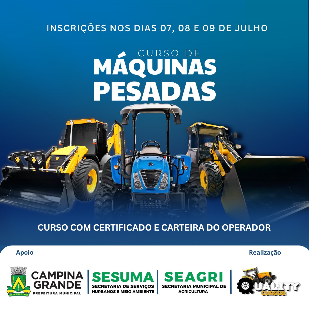PMCG faz parceria com a empresa Quality para oferecer cursos em máquinas pesadas