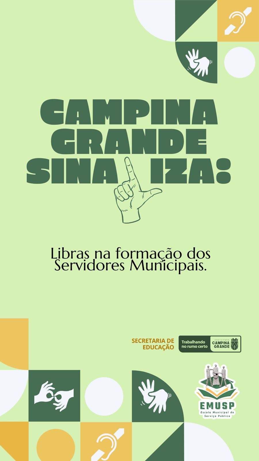 Prefeitura de Campina Grande lança programa de capacitação em Libras para servidores municipais
