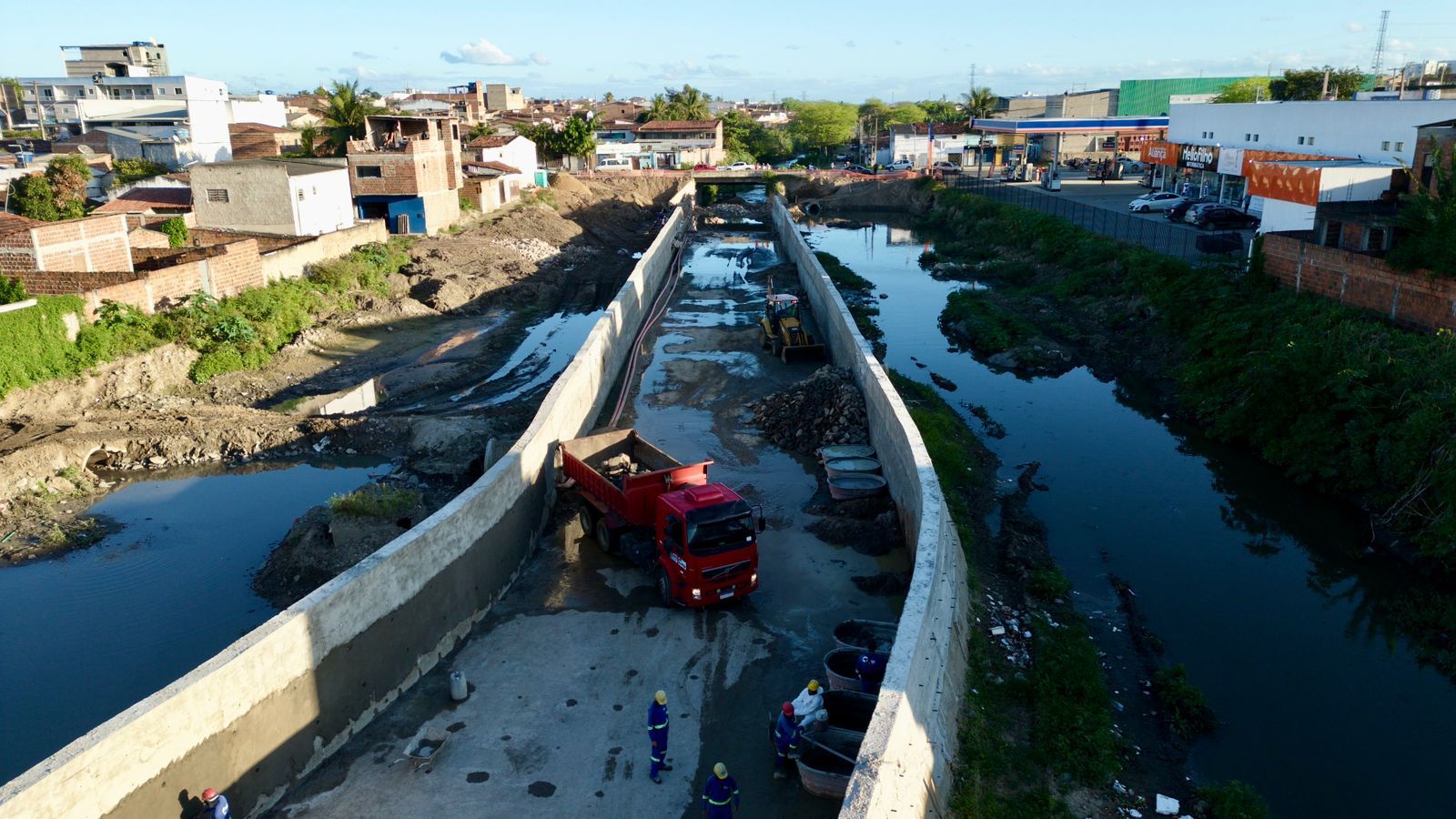 Terceira etapa das obras do Canal de Bodocongó ultrapassa 50% de serviços executados