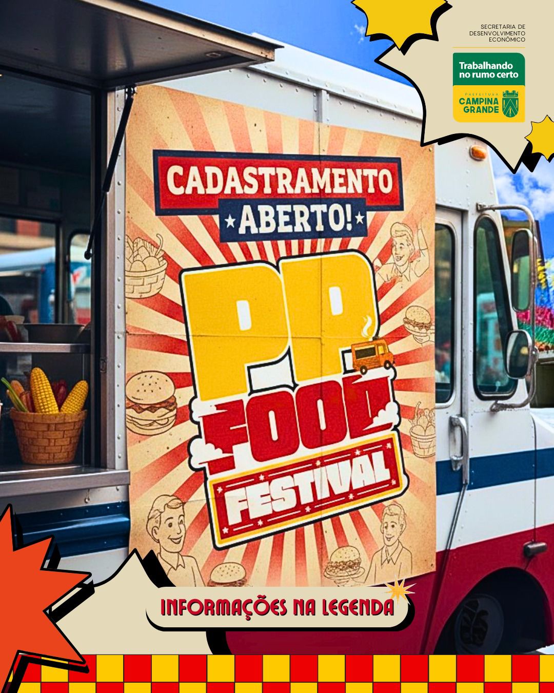 Prefeitura de Campina Grande encerra prazo para cadastramento de interessados em participar da primeira edição PP Food Festival