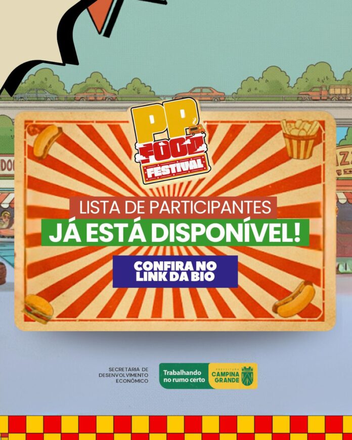 PP Food Festival: Prefeitura de Campina Grande divulga lista de estabelecimentos participantes da 1ª edição