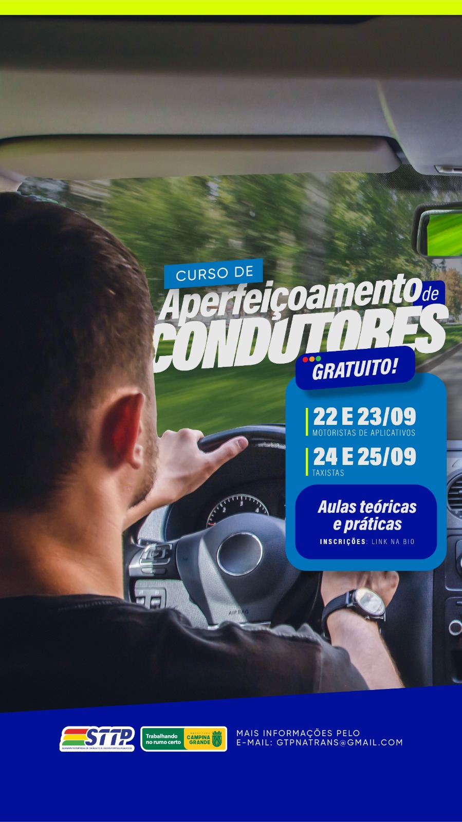 STTP realiza Cursos de capacitação para taxistas, motoristas de app e motociclistas